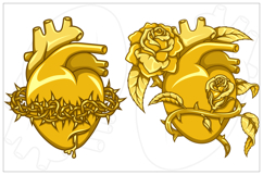 Realistic Heart with Bouquet of Roses Product Image 6