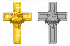 Christian Cross and Sacred Heart Product Image 6