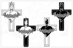 Cross with the Sacred Heart of Jesus Product Image 6