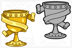 Illustrations of classic trophy cups Product Image 6