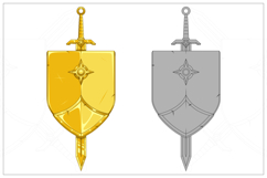 Medieval Shield with Sword Product Image 6