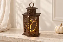 Midnight Garden Halloween Lantern Laser Cut SVG Product Image 1