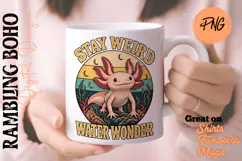 Stay Weird Water Wonder Cute Axylotyl Product Image 2