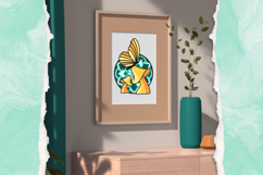 Magical Mushrooms and Butterfly Mandala layered art Product Image 6