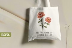Manifest Quotes with Birth Month Flower Tee 06 Product Image 2