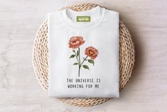 Manifest Quotes with Birth Month Flower Tee 06 Product Image 3