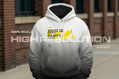 5 Walking Pose Hoodie Pants Apparel Mockup Set. Generated AI Product Image 6