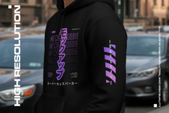 6 Urban Streetwear Hoodie Mockup on Asian Man. Generated AI Product Image 6