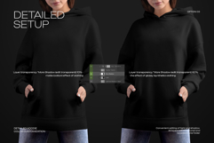 4 Mockups Woman Oversize Long Hoodie. vol.03 Product Image 6