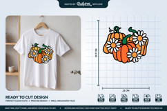 Pumpkin and Daisies SVG Product Image 1