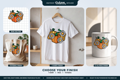 Pumpkin and Daisies SVG Product Image 2