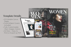 WOMEN Magazine Template | Modern Editorial Canva Layout Product Image 6