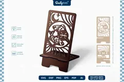 Zodiac Phone Holder SVG | Pisces Laser Cut Stand Product Image 1