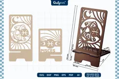 Zodiac Phone Holder SVG | Pisces Laser Cut Stand Product Image 2