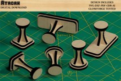 Wooden Stamps / Laser Cut Boxes / Round Decorative Tray SVG Product Image 7
