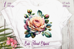 Cute yarn crochet Roses Clipart |Amazing knitted flower png Product Image 2