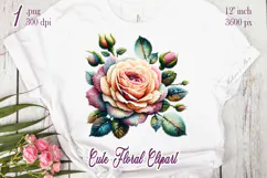 Cute yarn crochet Roses Clipart |Amazing knitted flower png Product Image 2