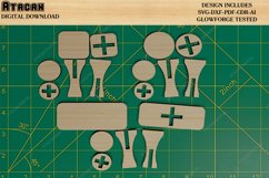 Wooden Stamps / Laser Cut Boxes / Round Decorative Tray SVG Product Image 10