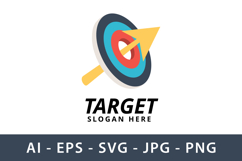 Abstract Target Board with Arrow Hitting Bullseye Product Image 1