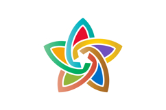 Abstract Colorful Star Logo Design with Flowing Ribbons Product Image 4