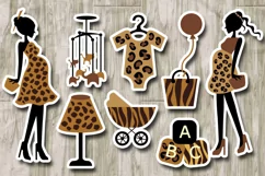 Pregnant woman, Animal prints safari Nursery - Mom to be Product Image 2