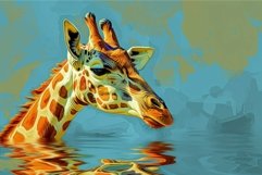 Angular Giraffe head. Generate Ai Product Image 1