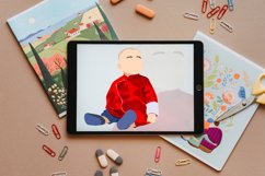 Dressed Up Kid Vector Illustration Product Image 5