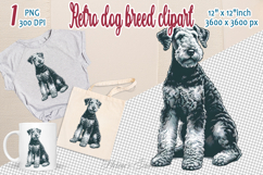 Cute vintage dog clipart | Retro dog breed design png Product Image 1