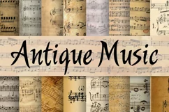 Antique Music Digital Paper - Free Design of The Week Product Image 1