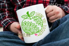 Thank you teacher, Apple SVG / EPS / DXF / PNG Files Product Image 2