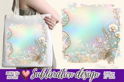 Golden Pastel Flower border illustration png | Copy space Product Image 1
