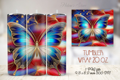 USA Patriotic tumbler wrap 20oz | Fourth of July holiday png Product Image 1