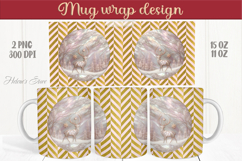Christmas deer mug wraps png | Golden sublimation design Product Image 1