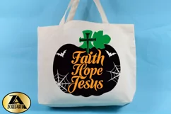 Halloween SVG Jesus SVG Pumpkin SVG Faith Hope Jesus Quotes Product Image 3