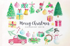 Watercolor Christmas Clipart PNG Product Image 1