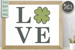 St. Pattys Day Love SVG - SVG, PNG, EPS, DXF, Cut File Product Image 3