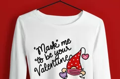 Valentine Gnome SVG, Funny Valentine SVG File, Masked Gnome Product Image 2
