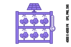 Purple Vertical Indoor Farm Icon Product Image 1