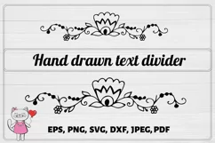 Decorative text dividers. vintage Floral ornament border Product Image 1