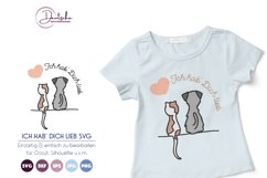 Hund und Katze SVG | Ich hab' Dich lieb Product Image 1