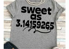 Teacher svg SVG DXF JPEG Silhouette Cameo Cricut math svg iron on Sweet as Pi svg Product Image 1