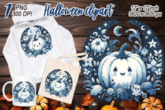Cute Halloween pumpkin clipart |Coquette bows shirt designs Product Image 2