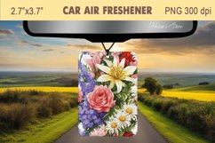 Wildfowers Air Freshener Car | Car air freshin sublimation Product Image 1