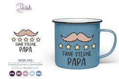 Fünf Sterne PapaSVG| Mustache SVG Product Image 1