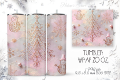 Christmas tree tumbler wrap 20oz sublimation | Golden Magic Product Image 1