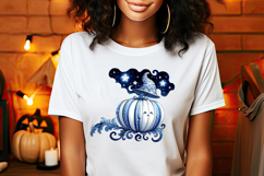 Cute Halloween pumpkin clipart |Coquette bows shirt designs Product Image 2