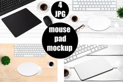 Mouse Pad Mockup | Office Desk Round Mouse pad Mock up Product Image 1