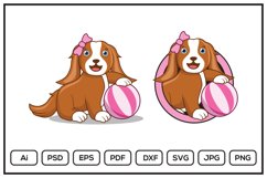 Cute dog cartoon character design Product Image 1