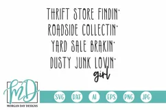 Dusty Junk Lovin' Girl SVG DXF PNG Cut File Product Image 2