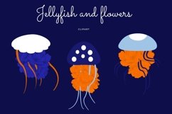 Jellyfish and flowers clip art Product Image 1